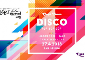 Plakat promujący DISCO w ramach LGBT Film Festival